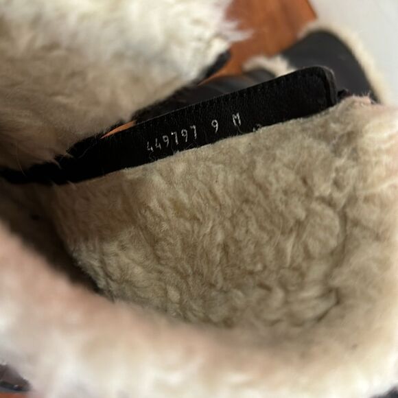 Aquatalia Jillian Tumbled Calf Faux Fur Leather Zipper Casual Dress Boots size 9 - Picture 5 of 6